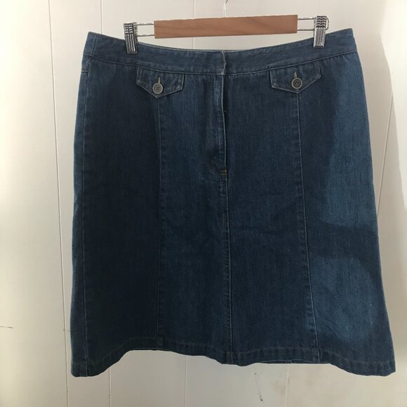 Talbots 100% cotton denim jean skirt size 16p - Picture 1 of 4